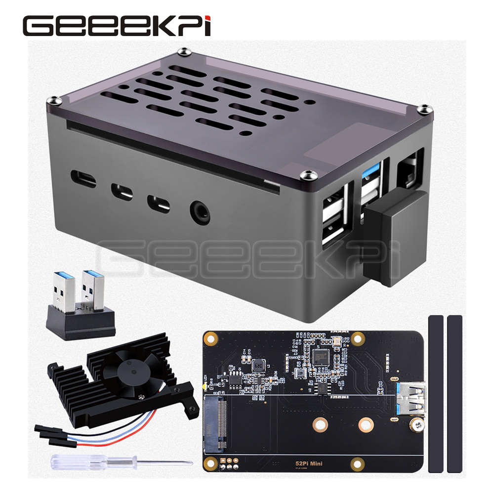 Turing Pi 2 - GeeekPi 알루미늄 벽돌 케이스 M.2 SATA