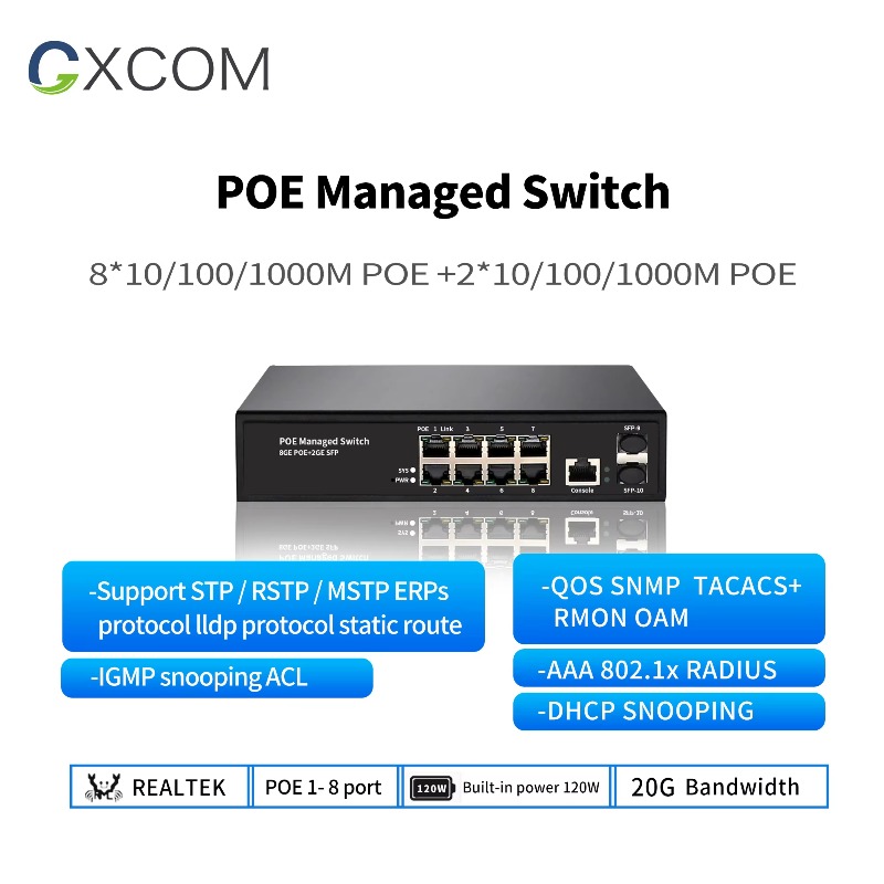 공장 직송 8포트 기가비트 L2 관리형 네트워크 스위치 - Managed Gigabit Poe Switch 8 Port 802.3At 리뷰 및 가격